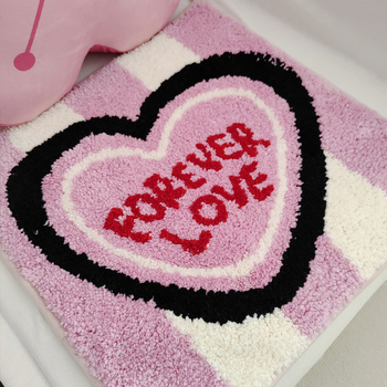 Perna pentru scaun Nordic, material poliester, umplutură fibre poliester, model inimă, desene animate și plante