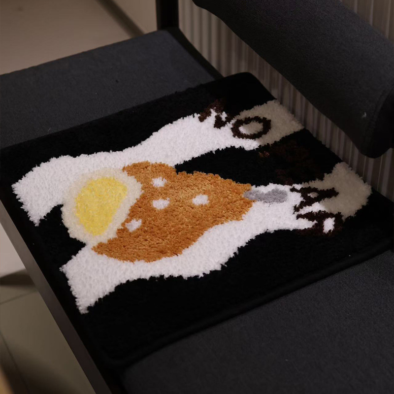 Perna pentru scaun Nordic, material poliester, umplutură fibre poliester, model inimă, desene animate și plante