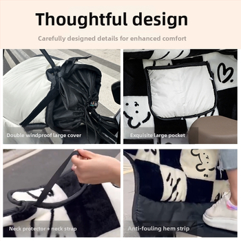 Priekšējā stikla pārklājums motocikliem un elektrotransportam, Oxford audums, ūdensnecaurlaidīgs, viengabala karikatūras stils, manuāla noņemšana