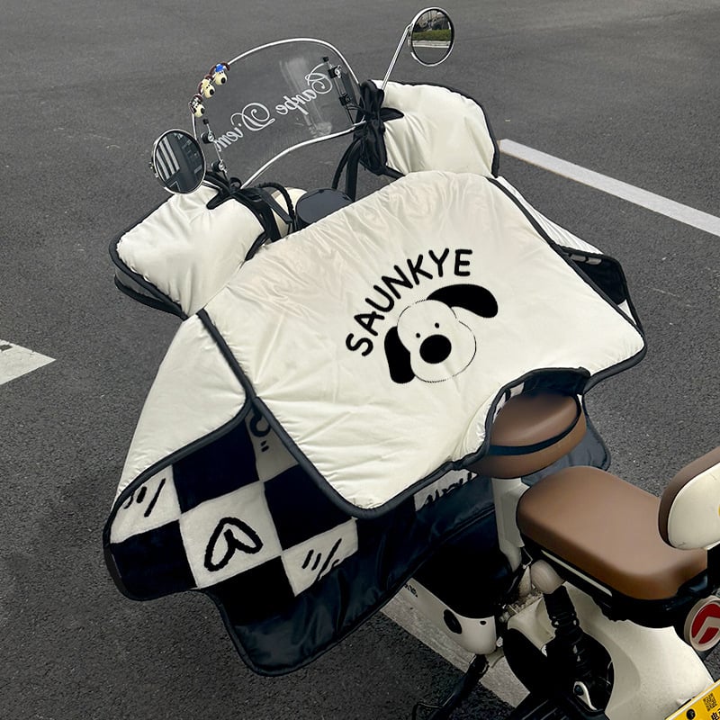 Priekšējā stikla pārklājums motocikliem un elektrotransportam, Oxford audums, ūdensnecaurlaidīgs, viengabala karikatūras stils, manuāla noņemšana