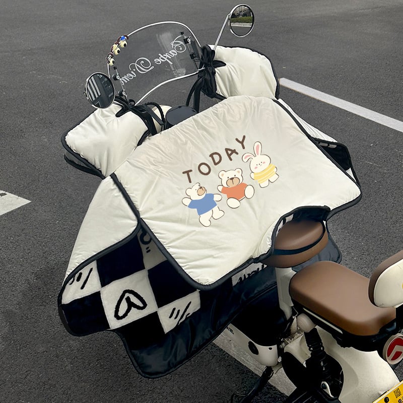 Priekšējā stikla pārklājums motocikliem un elektrotransportam, Oxford audums, ūdensnecaurlaidīgs, viengabala karikatūras stils, manuāla noņemšana