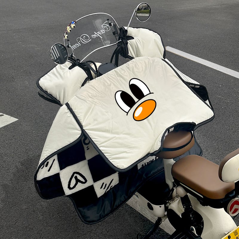 Priekšējā stikla pārklājums motocikliem un elektrotransportam, Oxford audums, ūdensnecaurlaidīgs, viengabala karikatūras stils, manuāla noņemšana