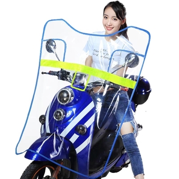 Parbriz pentru scuter electric/motocicletă, transparent, lărgit, pliabil, compatibil cu oglinile retrovizoare, PVC, modelul 0001