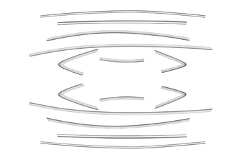 Che an Chi inox dekorativna traka za prozor automobila, model 6776, kompatibilno s Toyota Prius 60 serijom, 20-23