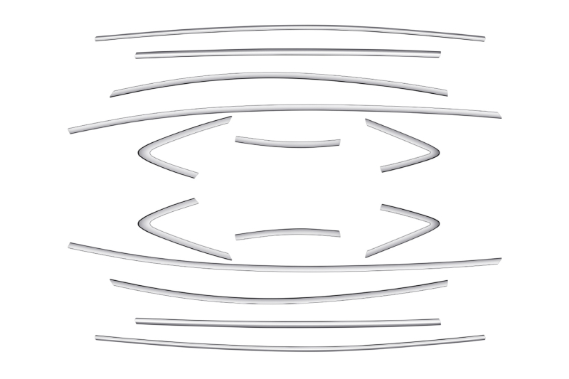 Che an Chi inox dekorativna traka za prozor automobila, model 6776, kompatibilno s Toyota Prius 60 serijom, 20-23