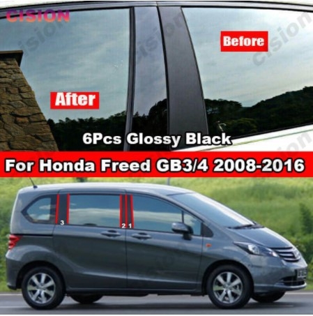Dekorativni središnji stup Honda Freed GB3–GB8 uz prozor sjajnom trakom