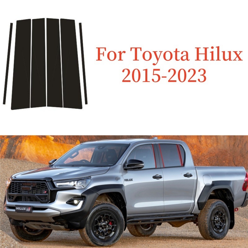 Dekorativna svjetlosna traka za prozor Toyota Hilux 2015-2023, naljepnica na bočna vrata i B-stup
