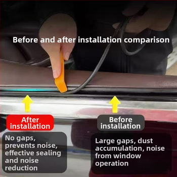 Λωρίδα στεγανοποίησης παραθύρων αυτοκινήτου — υλικό σπόγγου, γενική εφαρμογή, ηχομόνωση, ανθεκτική στη σκόνη, αδιάβροχη, αντιθαμβωτικό, μείωση κραδασμών και θορύβου