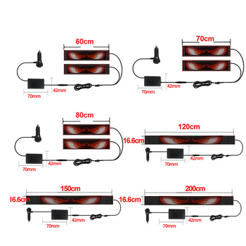 Δυναμική ευέλικτη οθόνη LED – Μάτια Διαβόλου, προειδοποιητικό φως παραθύρου αυτοκινήτου, 12-24V, 5W, 0.3A, Μοντέλο: Dynamic Devil Eyes, Μάρκα: After a Billion
