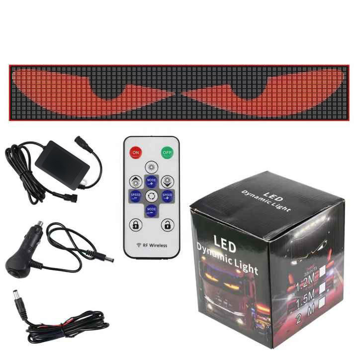 Δυναμική ευέλικτη οθόνη LED – Μάτια Διαβόλου, προειδοποιητικό φως παραθύρου αυτοκινήτου, 12-24V, 5W, 0.3A, Μοντέλο: Dynamic Devil Eyes, Μάρκα: After a Billion