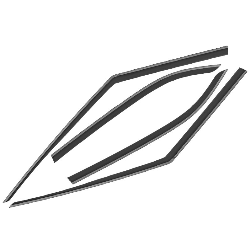 Set de vizieră de ploaie din acrilic pentru Damai X7 (2017-), 4 bucăți, montaj cu bandă adezivă, cataramă și cârlig