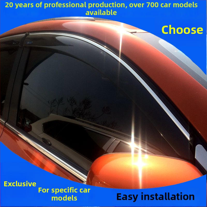 Dážďové štíty z akrylu pre Honda Fit (2014-), sada 4 kusov, jednoduchá inštalácia