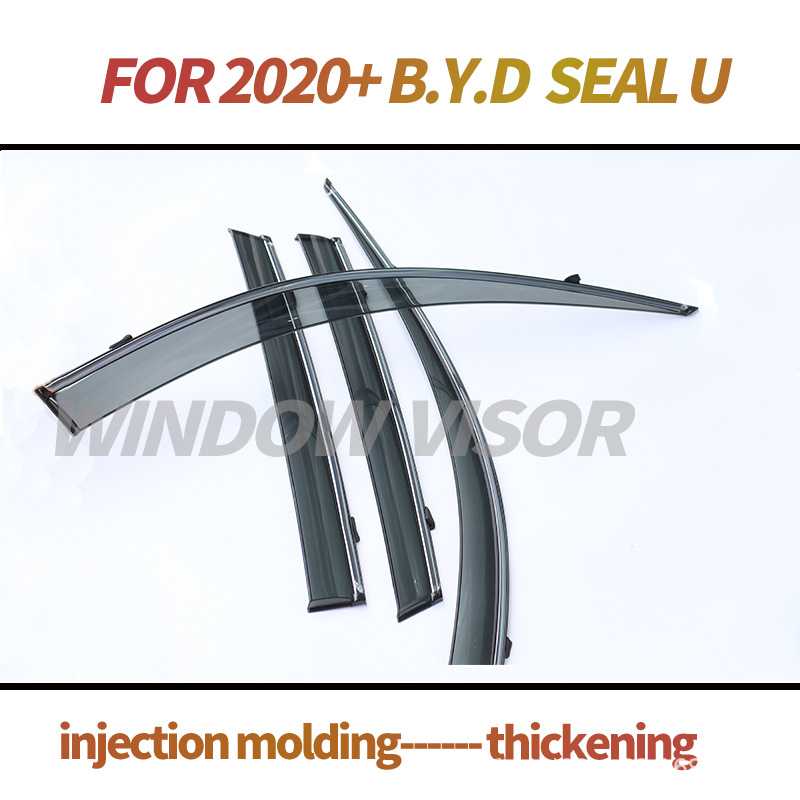 Prozor kišnog vizira BYD Seal U 2020+ | PC materijal | samoljepljiva montaža | set od 4 komada