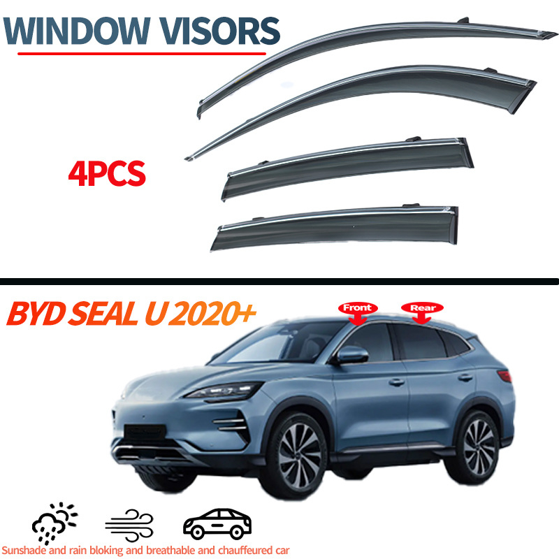 Prozor kišnog vizira BYD Seal U 2020+ | PC materijal | samoljepljiva montaža | set od 4 komada