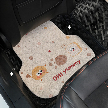 Автомобилен подов килим за водача – единична част, универсално съвпадение, забавен карикатурен дизайн, материал Silk circle, марка Yu cen