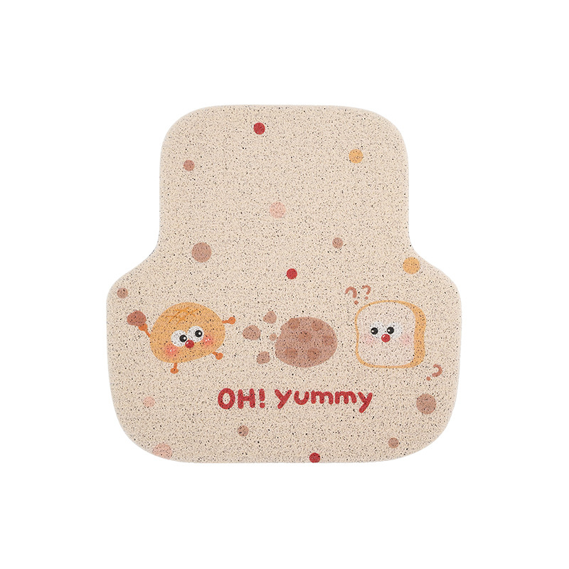 Автомобилен подов килим за водача – единична част, универсално съвпадение, забавен карикатурен дизайн, материал Silk circle, марка Yu cen