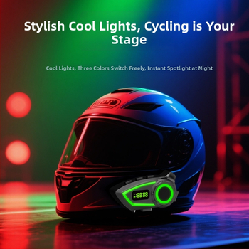 Motorková prilba Bluetooth slúchadlo s interkomom a zdieľaním hudby, vodotesná, Bluetooth 6.0, dosah 10 m, výdrž batérie ~20 h