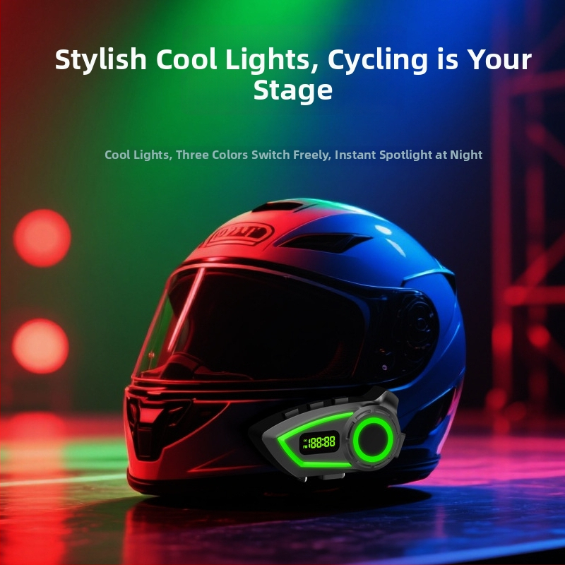 Motorková prilba Bluetooth slúchadlo s interkomom a zdieľaním hudby, vodotesná, Bluetooth 6.0, dosah 10 m, výdrž batérie ~20 h