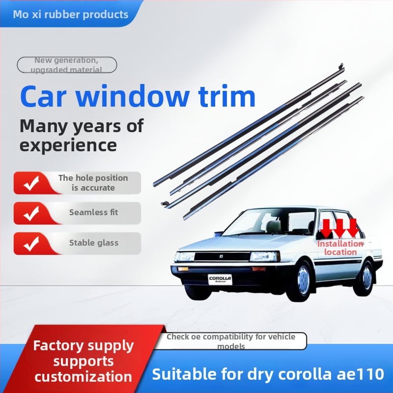 Mo xi Ταινία στεγανοποίησης αυτοκινήτου για Corolla 110 – Καουτσούκ, πάχος 100 mm, για πόρτες και παράθυρα