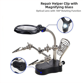 Dr. Giant клипсова лупа с подсветка за ремонт на мобилни телефони (E2c04)
