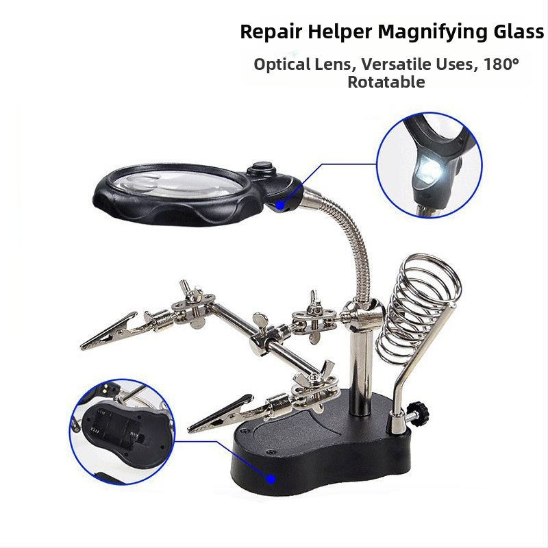 Dr. Giant клипсова лупа с подсветка за ремонт на мобилни телефони (E2c04)