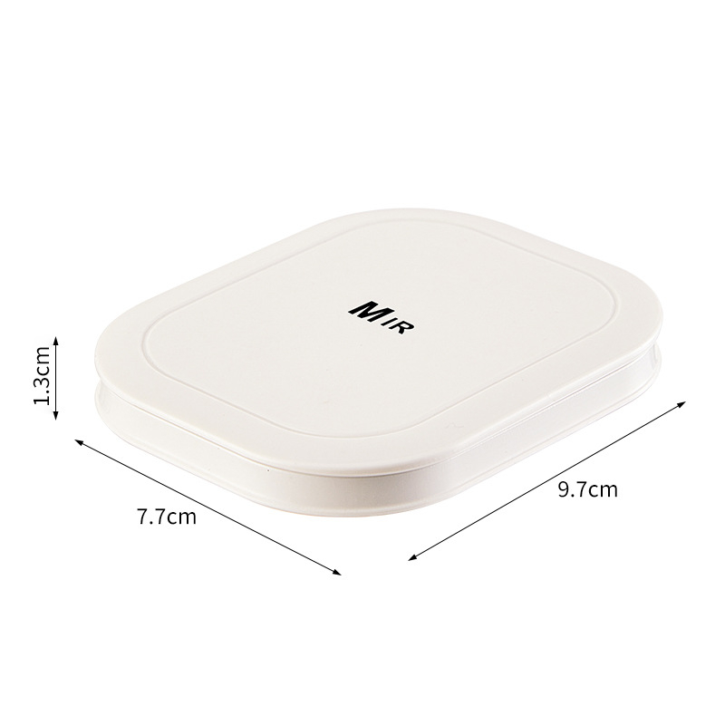 Kozmetičko ogledalo s dvostrukim povećanjem, trobojnom rasvjetom i sklopivim putnim ogledalom (plastični okvir; aluminijsko ogledalo)