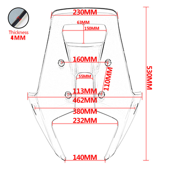 KTM 790/890 ADV 2024-2025 előtti szélvédő – Anyag: PC műanyag; Modell: KTM 790/890 ADV 2024-2025; Stílus: szélvédő; Tömeg: 1.8 kg