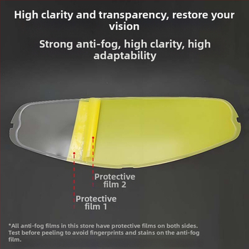 Elektromos motorkerékpár sisak tükréhez univerzális matrica — párásodásgátló, Five Shields, modell 0105