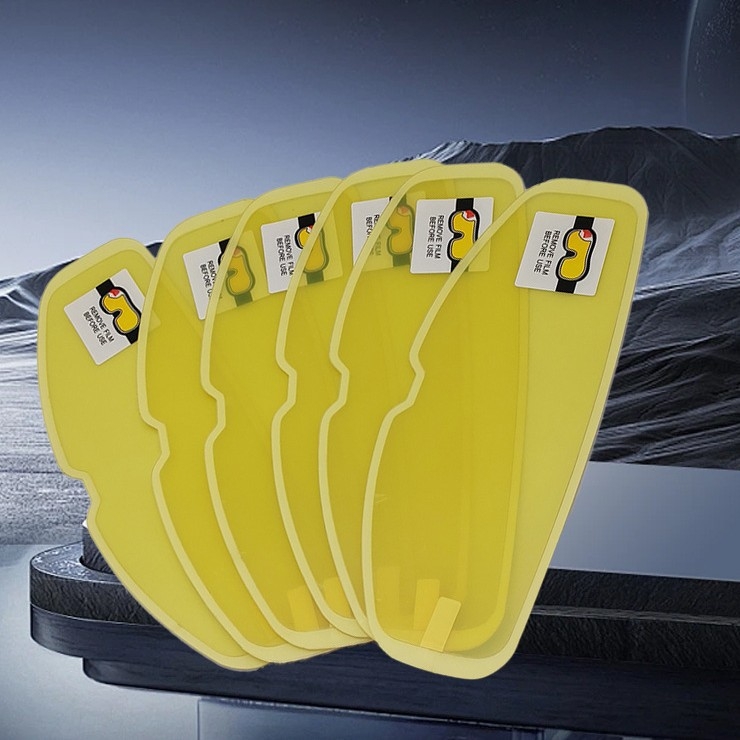 Elektromos motorkerékpár sisak tükréhez univerzális matrica — párásodásgátló, Five Shields, modell 0105