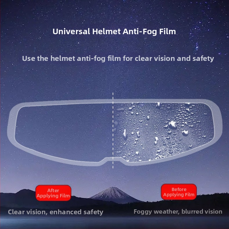 Elektromos motorkerékpár sisak tükréhez univerzális matrica — párásodásgátló, Five Shields, modell 0105