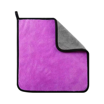 Krpica za čišćenje automobila - dvostrani, debeli, brzo suši, tisak logotipa, 300 g koralni flis