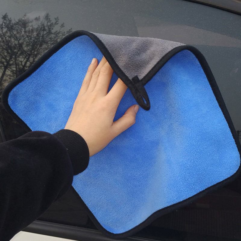 Krpica za čišćenje automobila - dvostrani, debeli, brzo suši, tisak logotipa, 300 g koralni flis