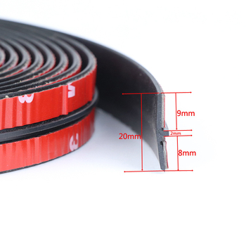 Bandă de etanșare în formă de T pentru ușile și ferestrele mașinii, EPDM, rezistentă la temperaturi înalte, uzură și coroziune, etanșare împotriva prafului și intemperiilor, sigilare acustică
