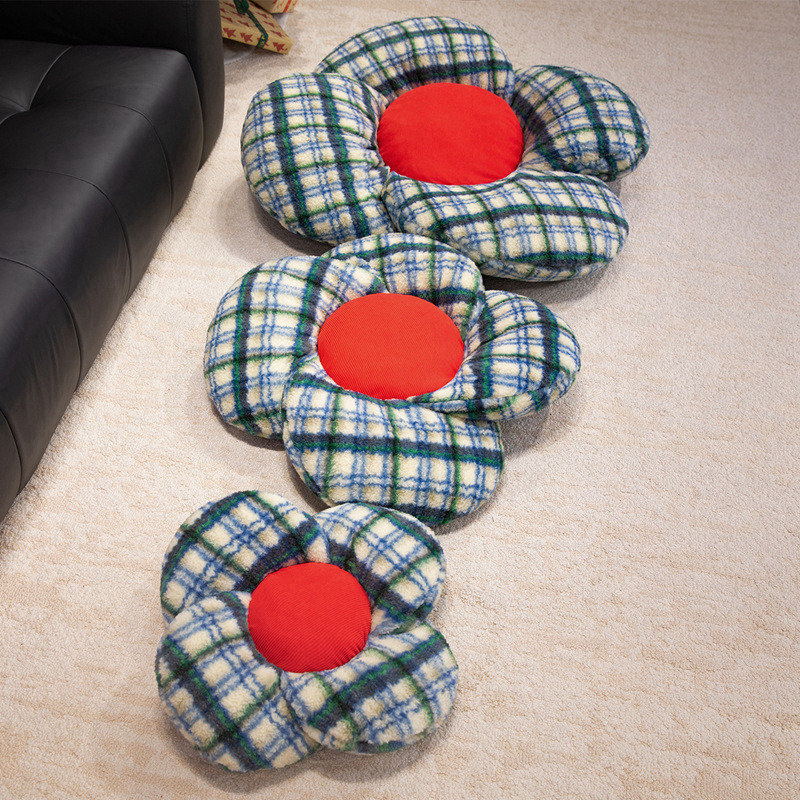 Corduroy anyagú virágmintás ülőpárna, PP pamut töltet, tatami-stílus, nappaliba, hálószobába, dolgozószobába és erkélyre.