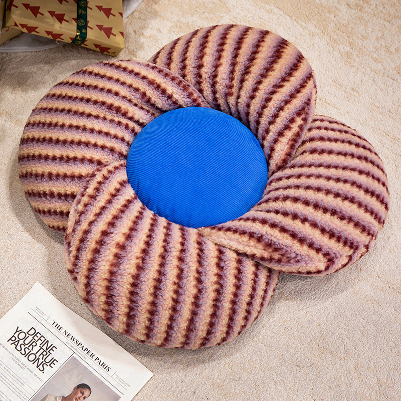 Corduroy anyagú virágmintás ülőpárna, PP pamut töltet, tatami-stílus, nappaliba, hálószobába, dolgozószobába és erkélyre.