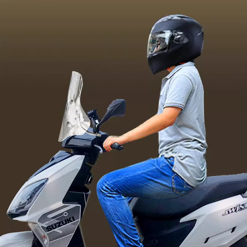 Vjetrobran za motocikl Haojue Afr125 i Suzuki Uy125 — od smole, stil vjetrobrana, zaštita od sunca, marka Qi xing