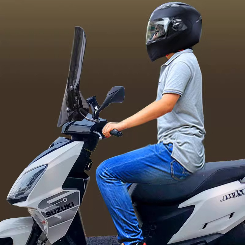 Vjetrobran za motocikl Haojue Afr125 i Suzuki Uy125 — od smole, stil vjetrobrana, zaštita od sunca, marka Qi xing