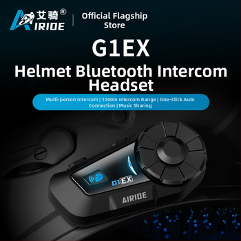G1EX Шлем Bluetooth слушалка с вграден интерком, мултипотребителски разговор, монофонален звук, 2025