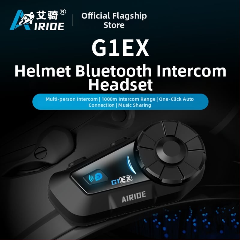 G1EX Шлем Bluetooth слушалка с вграден интерком, мултипотребителски разговор, монофонален звук, 2025