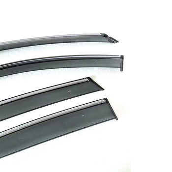 Mazda CX-5 esővédő 2017-2023, injekciós öntési technológiával készült vastagított esővédőív, 4 darabos készlet, Anyagok: akril/PC/rozsdamentes acél