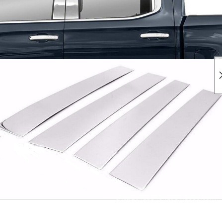 Srebrni elektroplatinirani okvir za prozor za Ford F-150 (2004–2014), naljepnice za središnji stup