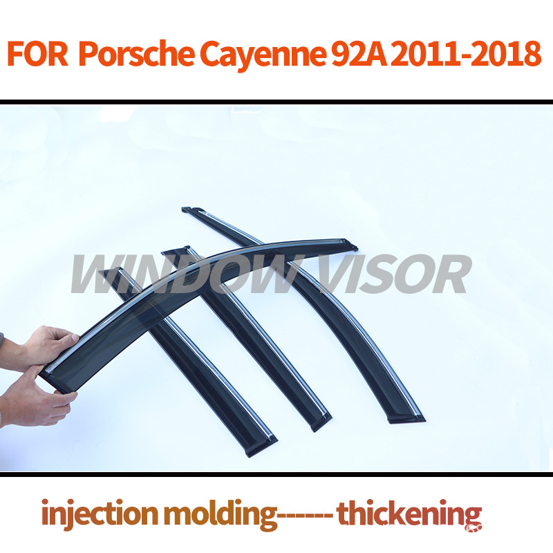 Porsche Cayenne zaštita prozora 92A (2011-2018) – PC materijal, čvrsto ljepilo za montažu, 4 komada