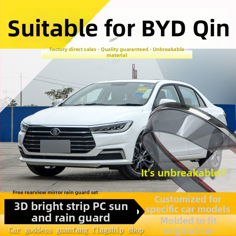 BYD Qin Dažďový štít okna – štvordielny akrylový ochranný štít pre Qin EV