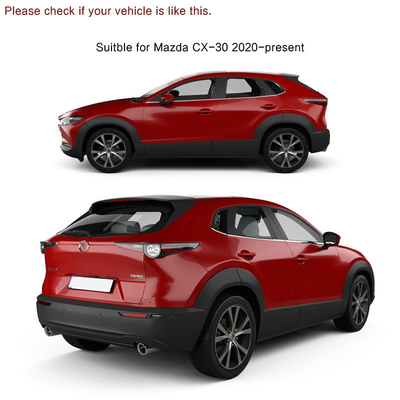 Mazda CX-30 zaštita kiše za prozor, klips-ova ugradnja, YST akrilna traka/PC materijal s nehrđajućom ukrasnom trakom, paket 4 komada