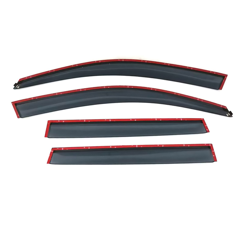 YST Touareg Kišni Deflektor za Prozor, 2002-2010, materijal: akril/PC s nehrđajućom trakom, montaža: ljepilo s prednjom kopčom, 4 kom./set