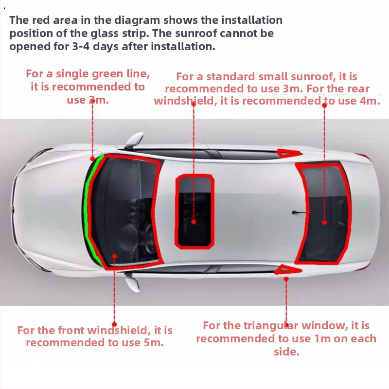 Αυτοκινητικό στεγανοποιητικό για παράθυρα και ηλιοροφή (Μοντέλο 952; 3 mm; καουτσούκ)