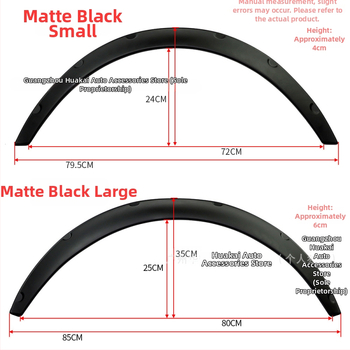 Široké blatníkové lemovanie pre sedany, SUV a terénne vozidlá, ABS materiál, model: Wide body wheel eyebrow, všeobecná použiteľnosť, pôvod Guangzhou
