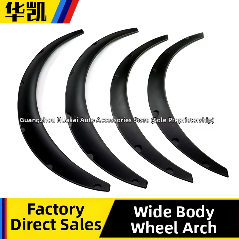 Široké blatníkové lemovanie pre sedany, SUV a terénne vozidlá, ABS materiál, model: Wide body wheel eyebrow, všeobecná použiteľnosť, pôvod Guangzhou