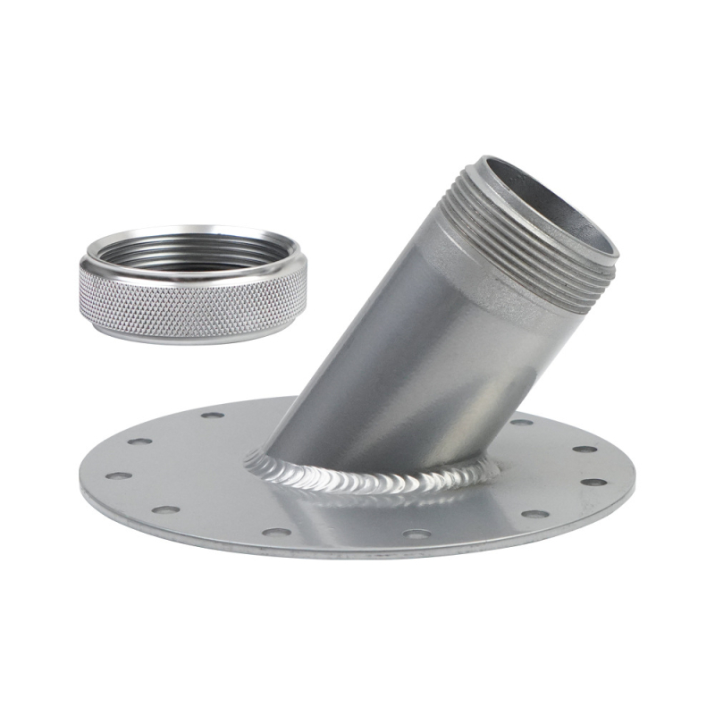 Poklop spremnika goriva za automobilsku modifikaciju, 45° nagnut, aluminijska legura, model OC-1117, kompatibilan s 12-boltnom donjom pločom i razmakom vijaka 5-3/8 inča