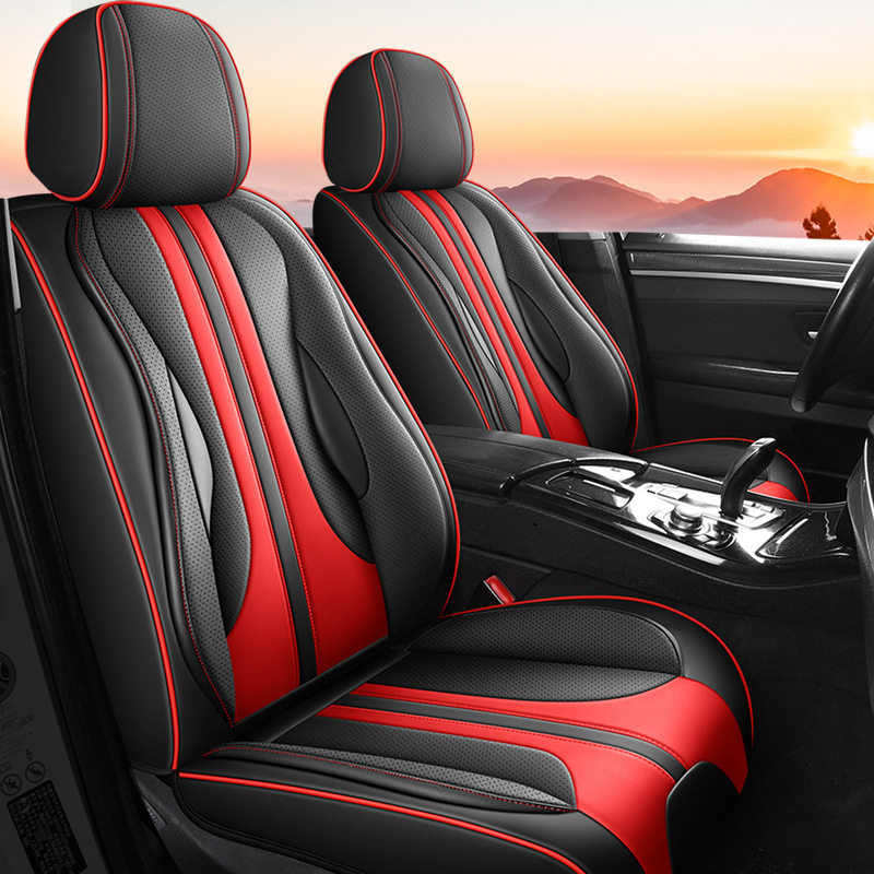 Husă din piele pentru scaunul auto Che Bei, potrivire universală, acoperire completă, pentru toate anotimpurile, fără umplutură